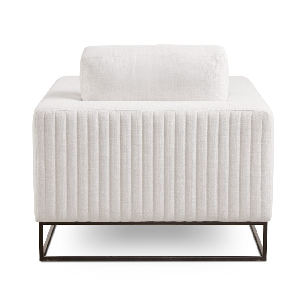Franklin Accent Chair: Grey Linen